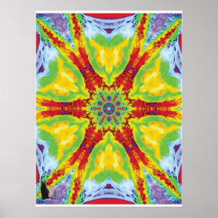 Drakenoog Kinestische Collage Kaleidoscoop Poster