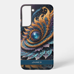 Drakenoog Moderne Abstracte Geometrische Fractale Samsung Galaxy Hoesje