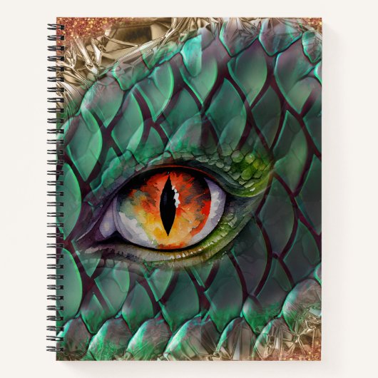 Drakenoog mythische fantasie notitieboek (Voorkant)