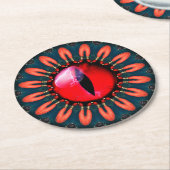 Drakenoog Ronde Kartonnen Onderzetter (Gebogen)