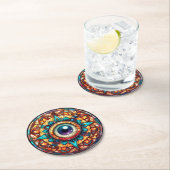 Drakenoog Ronde Kartonnen Onderzetter (Insitu)