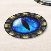 Drakenoog Ronde Kartonnen Onderzetter (Gebogen)