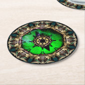 Drakenoog Ronde Kartonnen Onderzetter (Gebogen)