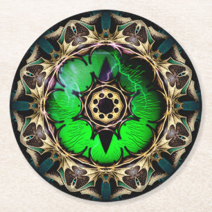 Drakenoog Ronde Kartonnen Onderzetter