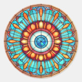 Drakenoog Ronde Sticker (Voorkant)