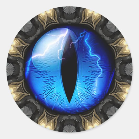 Drakenoog Ronde Sticker (Voorkant)