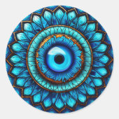 Drakenoog Ronde Sticker (Voorkant)