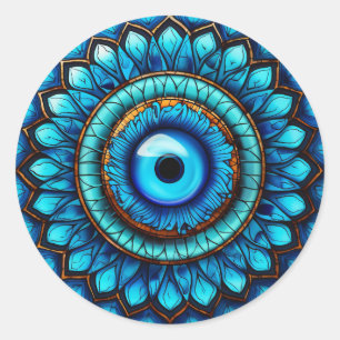 Drakenoog Ronde Sticker