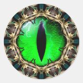 Drakenoog Ronde Sticker (Voorkant)