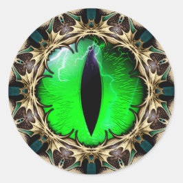 Drakenoog Ronde Sticker