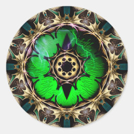 Drakenoog Ronde Sticker