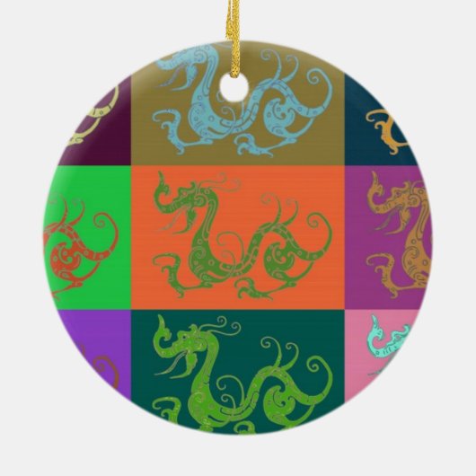 Drakenornament Keramisch Ornament (Achterkant)
