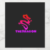 drakenovaal wijn etiket (Enkel label)