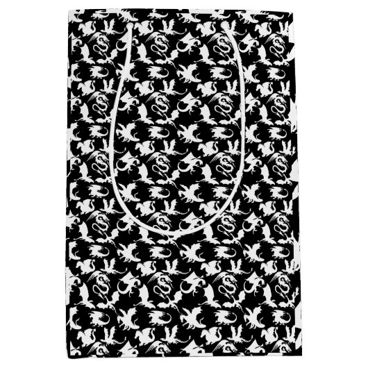 Drakenpatroon 01.bx4 Black BG Medium Cadeauzakje (Voorkant)