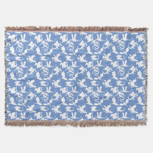 Drakenpatroon 01.bx4 Blue BG Deken (Voorkant)