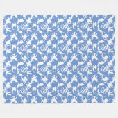 Drakenpatroon 01.bx4 Blue BG Fleece Deken (Voorkant (Horizontaal))