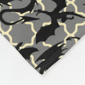 Drakenpatroon 01.wx4x4.blue Grey BG Fleece Deken (Hoek)