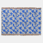 Drakenpatroon 02 blue.bwx4 grijze BG Deken (Voorkant)