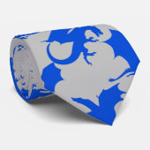 Drakenpatroon 02 blue.bwx4 grijze BG Stropdas (Opgerold)