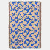 Drakenpatroon 02 blue.bwx4 Lorange BG Deken (Voorkant Verticaal)