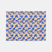 Drakenpatroon 02 blue.bwx4 Lorange BG Fleece Deken (Voorkant (Horizontaal))