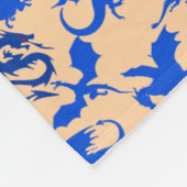 Drakenpatroon 02 blue.bwx4 Lorange BG Fleece Deken (Hoek)