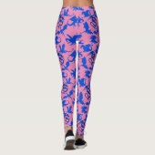 Drakenpatroon 02 blue.bwx4 Roze BG Leggings (Achterkant)