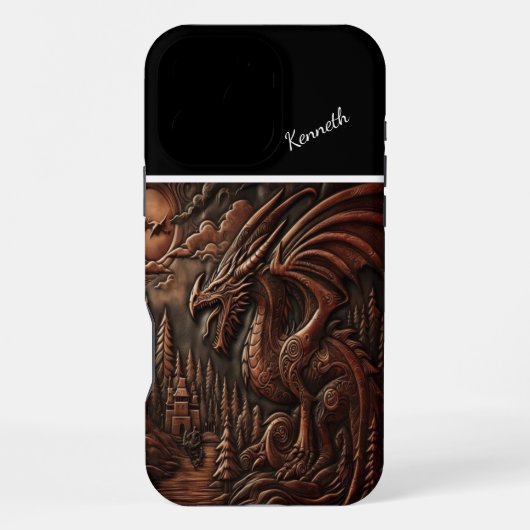 Drakenpiek bij schemering iPhone hoesje (Achterkant)