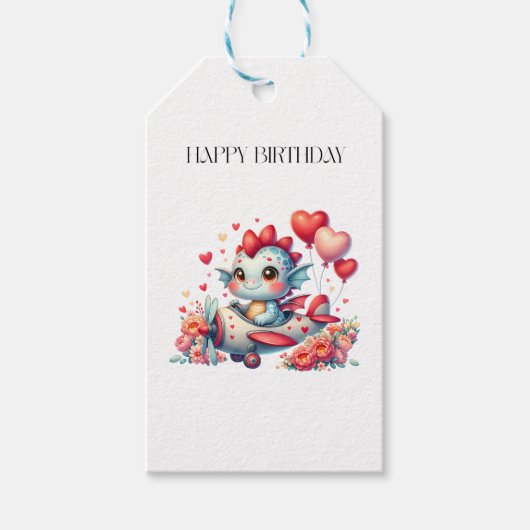 Drakenpiloot Verjaardag Cadeaulabel (Voorkant)