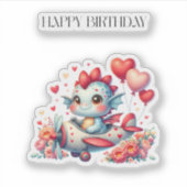 Drakenpiloot Verjaardag Sticker (Voorkant)