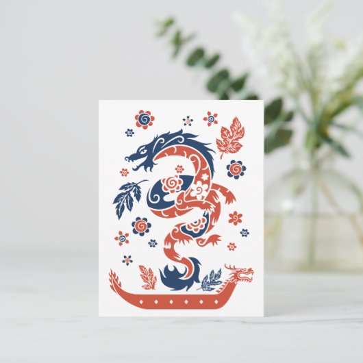 Drakenplanraceontwerp Briefkaart (Staand voorkant)