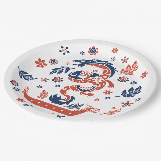 Drakenplanraceontwerp Papieren Bordje (Gekanteld)