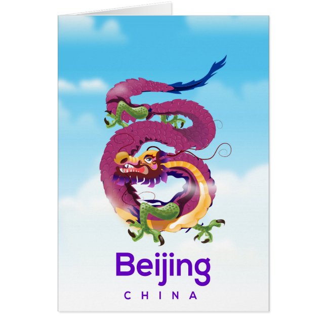Drakenposter Beijing China Dragon (Voorkant)