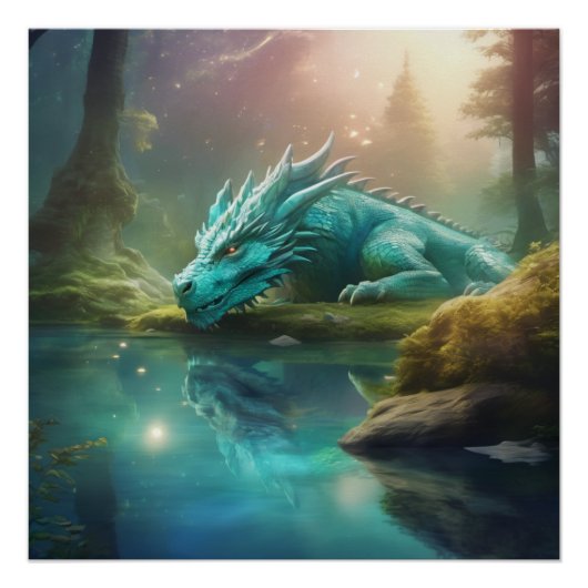 Drakenreflectie Perfect Poster (Voorkant)