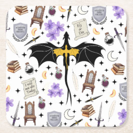 Drakenrijder Achtbanen Boekachtig Cadeau Kartonnen Onderzetters