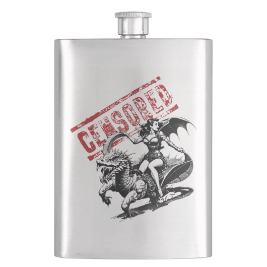 Drakenrijder Pin-Up Fles Flacon (Voorkant)