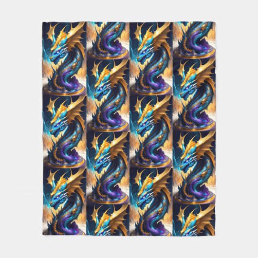 Drakenrijk 1 fleece deken (Voorkant)