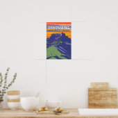 Drakensberg Zuid-Afrika Lesotho Reis Kunst Retro Poster (Keuken)