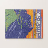 Drakensberg Zuid-Afrika Lesotho Travel Art Retro Legpuzzel (Horizontaal)