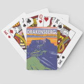 Drakensberg Zuid-Afrika Lesotho Travel Art Retro Pokerkaarten (Achterkant)