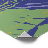 Drakensberg Zuid-Afrika Lesotho Travel Art Retro Poster (Hoek)