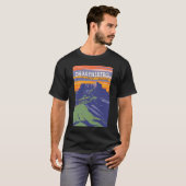 Drakensberg Zuid-Afrika Lesotho Travel Art Retro T-shirt (Voorkant volledig)