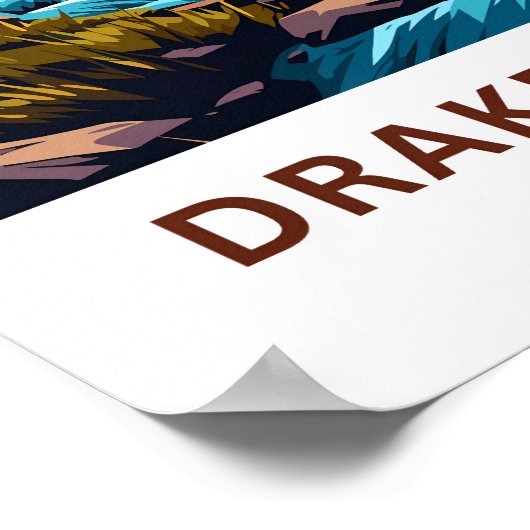 Drakensberg Zuid-Afrika Reisprint Poster (Hoek)