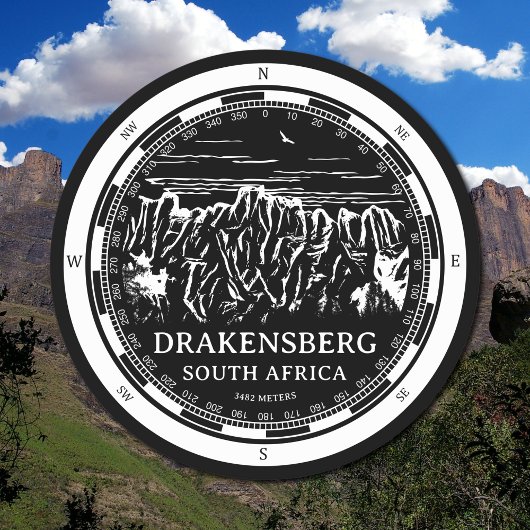 Drakensberg - Zuid-Afrika Ronde Kartonnen Onderzetter