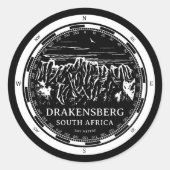 Drakensberg - Zuid-Afrika Ronde Sticker (Voorkant)
