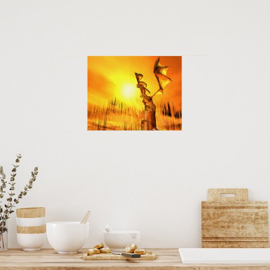 Drakenschaap Poster (Keuken)