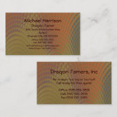 Drakenschalen Abstract patroon Visitekaartje (Voorkant / Achterkant)