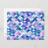 "Drakenschalen" — blauw, orchidee en lavender Briefkaart (Voorkant / Achterkant)