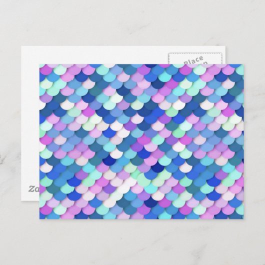 "Drakenschalen" — blauw, orchidee en lavender Briefkaart (Voorkant / Achterkant)