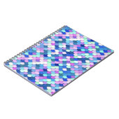 "Drakenschalen" — blauw, orchidee en lavender Notitieboek (Linkerzijde)